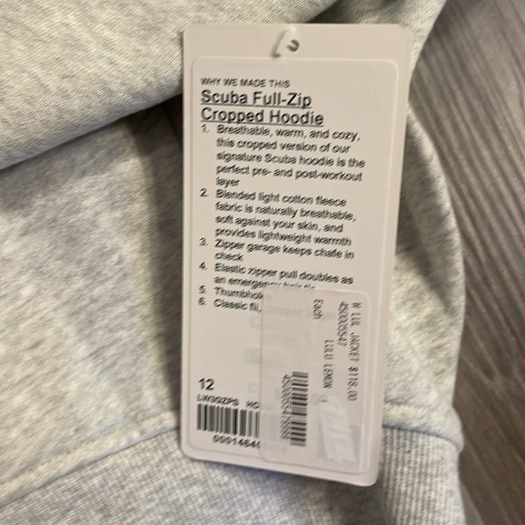 NWT Lululemon Scuba Cropped Hoodie - Picture 4 of 4